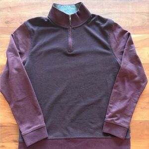 Ted Baker Maroon Quarter-Zip Sweater